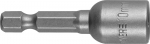 Бита "PROFI" с торцовой головкой, "Нат-драйвер", магнитная, тип хвостовика - E 1/4", длина 48 мм, 10мм, 1шт, STAYER, 26390-10