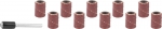 Цилиндр шлифовальный абразивный, с оправкой, d 6,25мм, Р80/120, 10шт, STAYER, 29919-H10