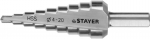 Сверло "MASTER" ступенчатое по сталям и цветным металлам, HSS, d = 4 - 20 мм, STAYER, 29660-4-20-9