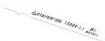 Полотна "PROFI" для эл/лобзика, Bi-Metall, по металлу (1,5-2мм), EU-хвост., шаг 1,4мм, 50мм, 3шт, STAYER, 15994-1,4