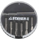 Набор Биты "MASTER" с магнитным адаптером в круглом мини-боксе, PH1, PH2, PH3, PZ1, PZ2, PZ3, 7 пред, STAYER, 26075-H7