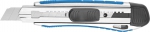 Нож "ЭКСПЕРТ" с сегментированным лезвием, метал обрезин корпус, автостоп, допфиксатор, кассета на 5 лезвий, 18мм, ЗУБР, 09176