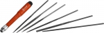 Набор "ЭКСПЕРТ" Надфили с зажимной пластмассовой ручкой, 160мм, 6шт, ЗУБР, 16053-H6