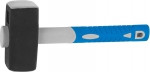 Кувалда ЭКСПЕРТ кованая с обратной двухкомпонентной фиберглассовой рукояткой и защитной резиновой