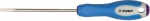 Отвертка "ПРОФИ", Cr-V сталь, трехкомпонентная рукоятка, цветовая индикация типа шлица, SL, 3,0x75мм, ЗУБР, 25251-3.0-075