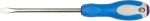 Отвертка "ПРОФИ", Cr-V сталь, трехкомпонентная рукоятка, цветовая индикация типа шлица, SL, 8,0x150мм, ЗУБР, 25251-8.0-150