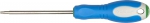 Отвертка "ПРОФИ", Cr-V сталь, трехкомпонентная рукоятка, цветовая индикация типа шлица, TORX №20, 100мм, ЗУБР, 25254-20-100