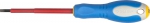 Отвертка "ПРОФИ ЭЛЕКТРИК", Cr-V, трехкомпонент рукоятка, высоковольтная до ~1000В, SL, 4,0x100 мм, ЗУБР, 25261-4.0-100