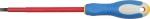 Отвертка "ПРОФИ ЭЛЕКТРИК", Cr-V, трехкомпонент рукоятка, высоковольтная до ~1000В, SL, 6,5x150 мм, ЗУБР, 25261-6.5-150