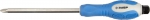 Отвертка "ПРОФИ АВТО", ударная, сквозной Cr-Mo стержень с усилителем под ключ, двухкомп. рукоятка, PH №3, 150мм, ЗУБР, 25272-3-150
