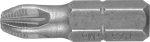 Биты "МАСТЕР" кованые, хромомолибденовая сталь, тип хвостовика C 1/4", PZ3, 25мм, 2шт, ЗУБР, 26003-3-25-2
