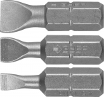 Набор Биты "МАСТЕР" кованые, хромомолибденовая сталь, тип хвостовика C 1/4", 25мм, SL4,5, SL5,5, SL8, 3 предмета, ЗУБР, 26009-SL-H3
