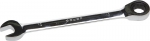Ключ "ПРОФИ" гаечный комбинированный трещоточный, Cr-V сталь, хромированный, 12мм, ЗУБР, 27074-12