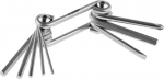 Набор Ключи "МАСТЕР" имбусовые складные, Cr-V сталь, сатинированное покрытие, HEX 2-6 мм, SL 5 мм, PH № 2, 8-в-1, ЗУБР, 27420-H8