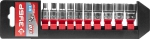 Набор "МАСТЕР": Торцовые головки (1/4") на пластиковом рельсе, Cr-V, 4-13мм, 10 предметов, ЗУБР, 27656-H10