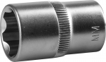Торцовая головка "МАСТЕР" (1/2"), Cr-V, SUPER LOCK, хроматированное покрытие, 15 мм, ЗУБР, 27725-15_z02