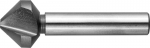 Зенкер "ЭКСПЕРТ" конусный с 3-я реж. кромками, сталь P6M5, d 20,5х63мм, цилиндрич.хв. d 10мм, для раззенковки М10, ЗУБР, 29730-10