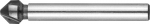 Зенкер "ЭКСПЕРТ" конусный с 3-я реж. кромками, сталь P6M5, d 6,3х45мм, цилиндрич.хв. d 5мм, для раззенковки М3, ЗУБР, 29730-3