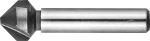 Зенкер "ЭКСПЕРТ" конусный с 3-я реж. кромками, сталь P6M5, d 16,5х60мм, цилиндрич.хв. d 10мм, для раззенковки М8, ЗУБР, 29730-8