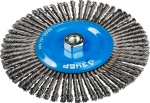 Щетка "ЭКСПЕРТ" дисковая для УШМ, плетеные пучки стальной проволоки 0,5мм, 175мм/М14, ЗУБР, 35192-175_z01