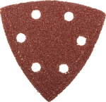 Треугольник шлифовальный "МАСТЕР" универсальный на велкро основе, 6 отверстий, Р40, 93х93х93мм, 5шт, ЗУБР, 35583-040