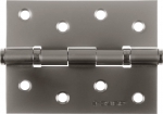 Петля универсальная "ЭКСПЕРТ", 2 подшипника, цвет мат. никель (PN), с крепежом, 100х75х2,5мм, 2 шт, ЗУБР, 37601-100-4