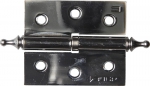 Петля дверная разъемная "ЭКСПЕРТ", 1 подшипник, цвет хром (CP), правая, с крепежом, 75х63х2,5мм, 2 шт, ЗУБР, 37605-075-2R
