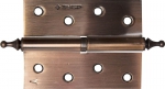 Петля дверная разъемная "ЭКСПЕРТ", 1 подшипник, цвет ст. медь (AC), левая, с крепежом, 75х63х2,5мм, 2 шт, ЗУБР, 37605-075-6L