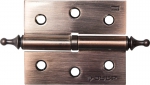 Петля дверная разъемная "ЭКСПЕРТ", 1 подшипник, цвет ст. медь (AC), правая, с крепежом, 75х63х2,5мм, 2 шт, ЗУБР, 37605-075-6R