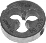 Плашка "МАСТЕР" круглая ручная для нарезания метрической резьбы, М4 x 0,7, ЗУБР, 4-28022-04-0.7