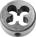 Плашка ЭКСПЕРТ круглая машинно-ручная для нарезания метрической резьбы, мелкий шаг, М10 x 1,25, ЗУ