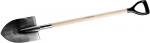 Лопата "ЭКСПЕРТ" штыковая из нержавеющей стали, деревянный черенок из ясеня, пластиковая рукоятка, 290х205х1200мм, ЗУБР, 4-39402_z01