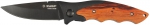 Нож "ПРЕМИУМ" СТРЕЛЕЦ складной универсальный, металлическая рукоятка с деревянными вставками, 185мм/лезвие 80мм, ЗУБР, 47711