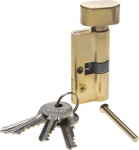 Механизм МАСТЕР цилиндровый, тип ключ-защелка, цвет латунь, 5-PIN, ЗУБР