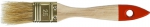 Кисть плоская "УНИВЕРСАЛ-ОПТИМА", светлая щетина, деревянная ручка, 25 мм, ЗУБР, 01099-025_z01
