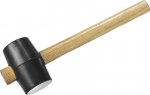 Киянка "МАСТЕР" резиновая, черная с деревянной ручкой, 230 г, ЗУБР, 2050-40_z01