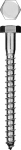 Шурупы "МАСТЕР" с шестигранной головкой оцинкованные 8x80 мм 2 шт ЗУБР 300456-08-080