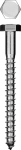 Шурупы "МАСТЕР" с шестигранной головкой оцинкованные 8x90 мм 2 шт ЗУБР 300456-08-090