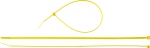 Хомуты нейлоновые "МАСТЕР" желтые 36 мм 300 мм 100 шт ЗУБР 309050-36-300