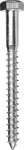 Шурупы "МАСТЕР" с шестигранной головкой оцинкованные 8x90 мм 45 шт ЗУБР 4-300451-08-090