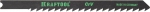 Полотна для эл/лобзика, Cr-V, по дереву, ДВП, ДСП, быстрый рез, US-хвост., шаг 4мм, 75мм, 2шт, KRAFTOOL, 159621-4