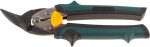 Ножницы "UNI-KRAFT" по твердому металлу, с двойной рычажной передачей, Cr-Mo, двухкомпонентная ручка, левые, 180мм, KRAFTOOL, 2326-L
