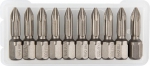 Биты "ЕХPERT" торсионные кованые, обточенные, Cr-Mo сталь, тип хвостовика C 1/4", PH1, 25мм, 10шт, KRAFTOOL, 26121-1-25-10