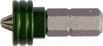 Биты "ЕХPERT", с магнитным держателем-ограничителем, тип хвостовика C 1/4", PH2, 25 мм, 1 шт. в блистере, KRAFTOOL, 26128-2-25-1