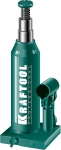 Домкрат гидравлический бутылочный "Double Ram" сварной телескопический 2 т 170-380 мм KRAFTOOL 43463-2