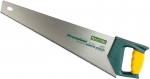 Ножовка PRO "PREMIUM", 3-х гранный, закаленный зуб, двухкомп пластик ручка, для твердой древесины, 7 TPI, 500мм, KRAFTOOL, 15111-50