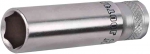 Торцовая головка "INDUSTRIE QUALITAT", удлиненная, Cr-V, FLANK, хромосатинированная, 1/4", 6 мм, KRAFTOOL, 27817-06