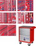 Набор инструментов "ПРОФИ" в красной тележке, 299 предметов, МАСТАК, 52-299R