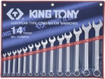 Набор комбинированных ключей,14 предметов, KING TONY
