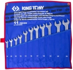 Набор комбинированных удлиненных ключей, 8 - 24 мм, 11 предметов, KING TONY, 12A1MRN